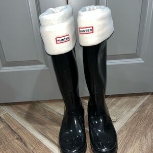 Hunter Rain Boots with Sock Inserts